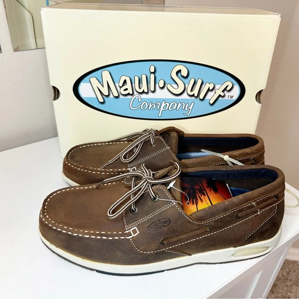 Maui Surf Men’s Loafer Dark Brown Shoes - size 11